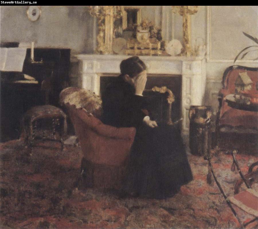 Fernand Khnopff Listingto Music by Schumann